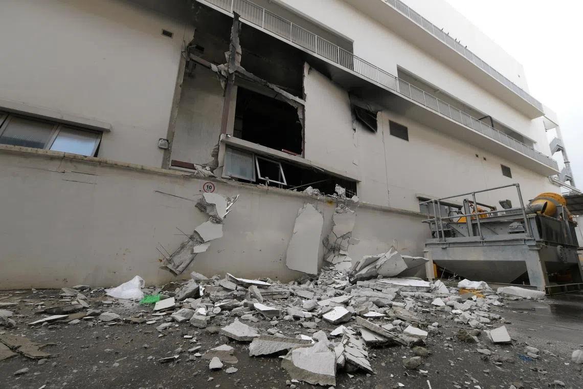Structural damage at the Tuas site following the combustible dust explosion
