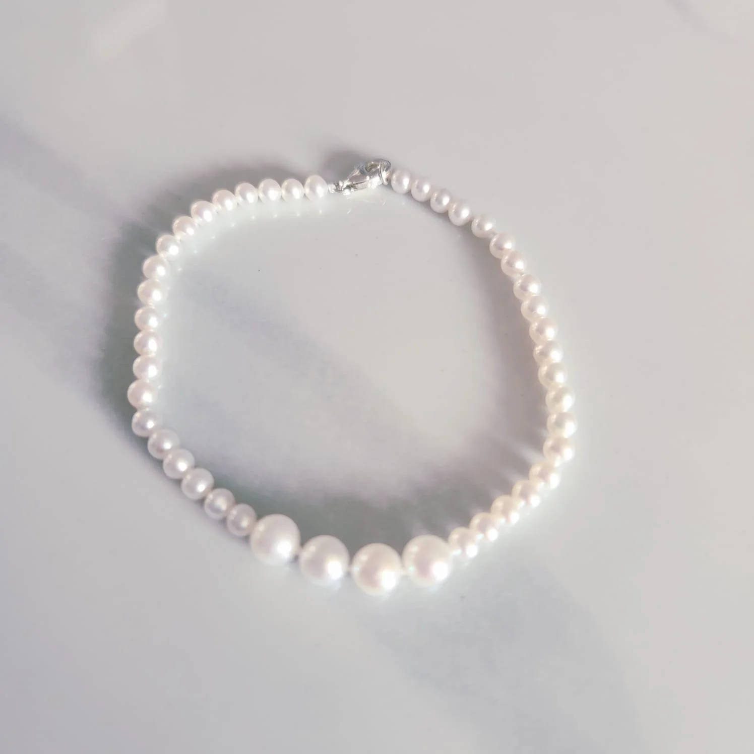 3.5-5mm Freshwater Pearl Bracelet 925 Silver