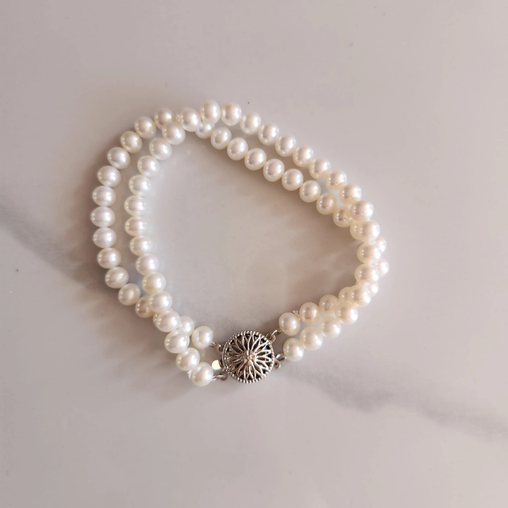 Florence 5-6mm Double-strand Pearl Bracelet