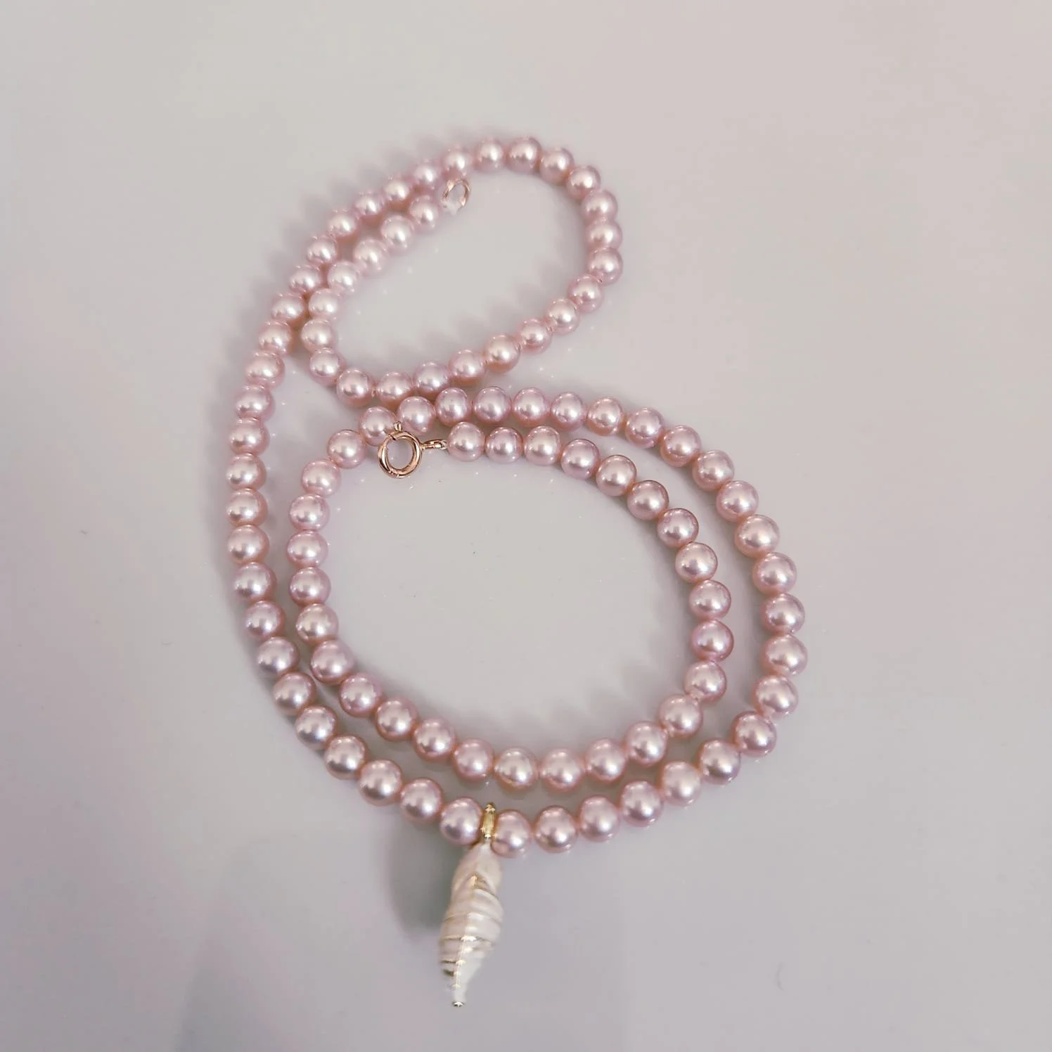 Marisol 4-4.5mm Rose-Mauve Pearl Necklace
