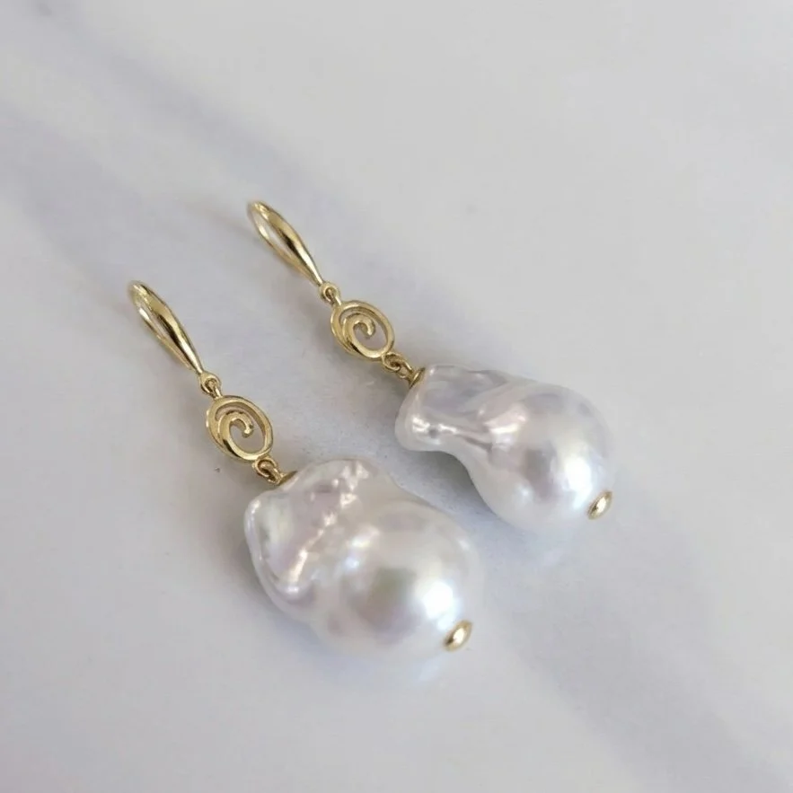 Baroque Earrings B 925 Silver