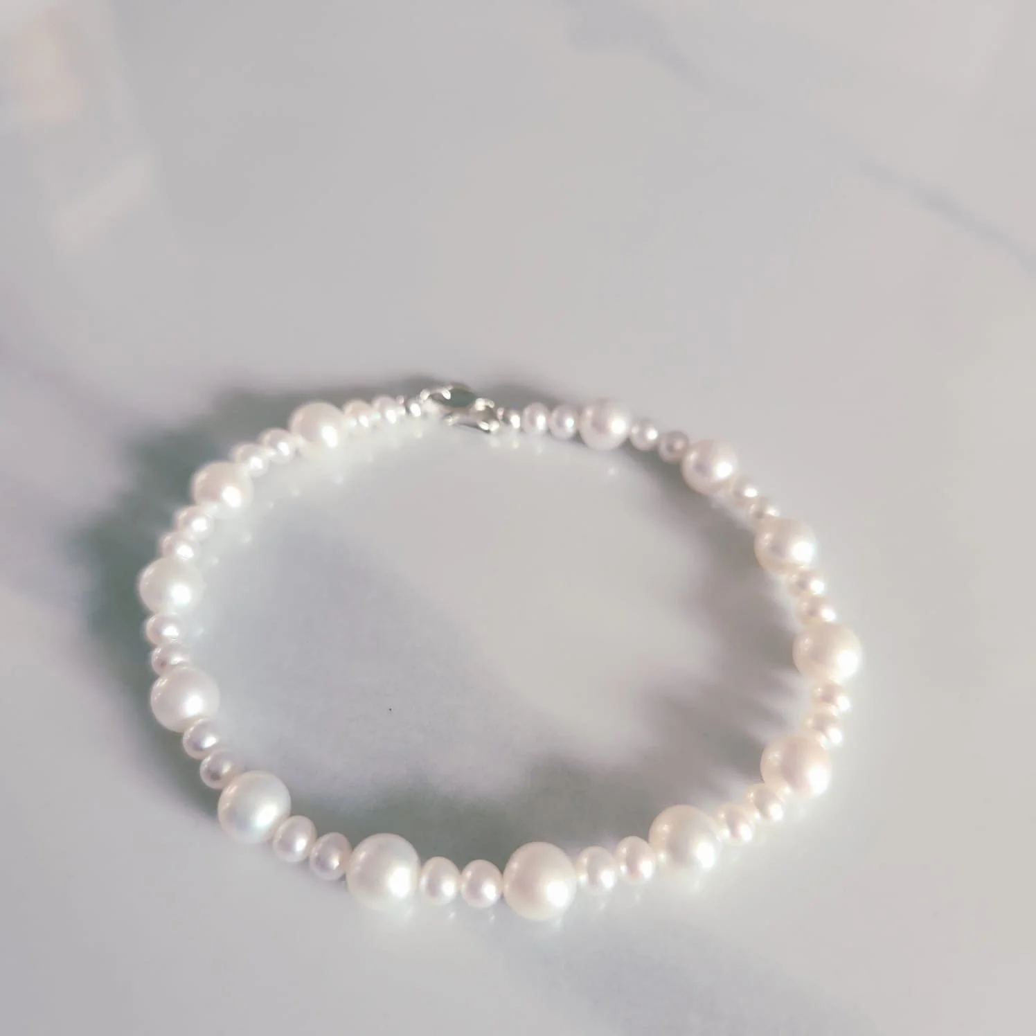 3.5-6mm Freshwater Pearl Bracelet 925 Silver