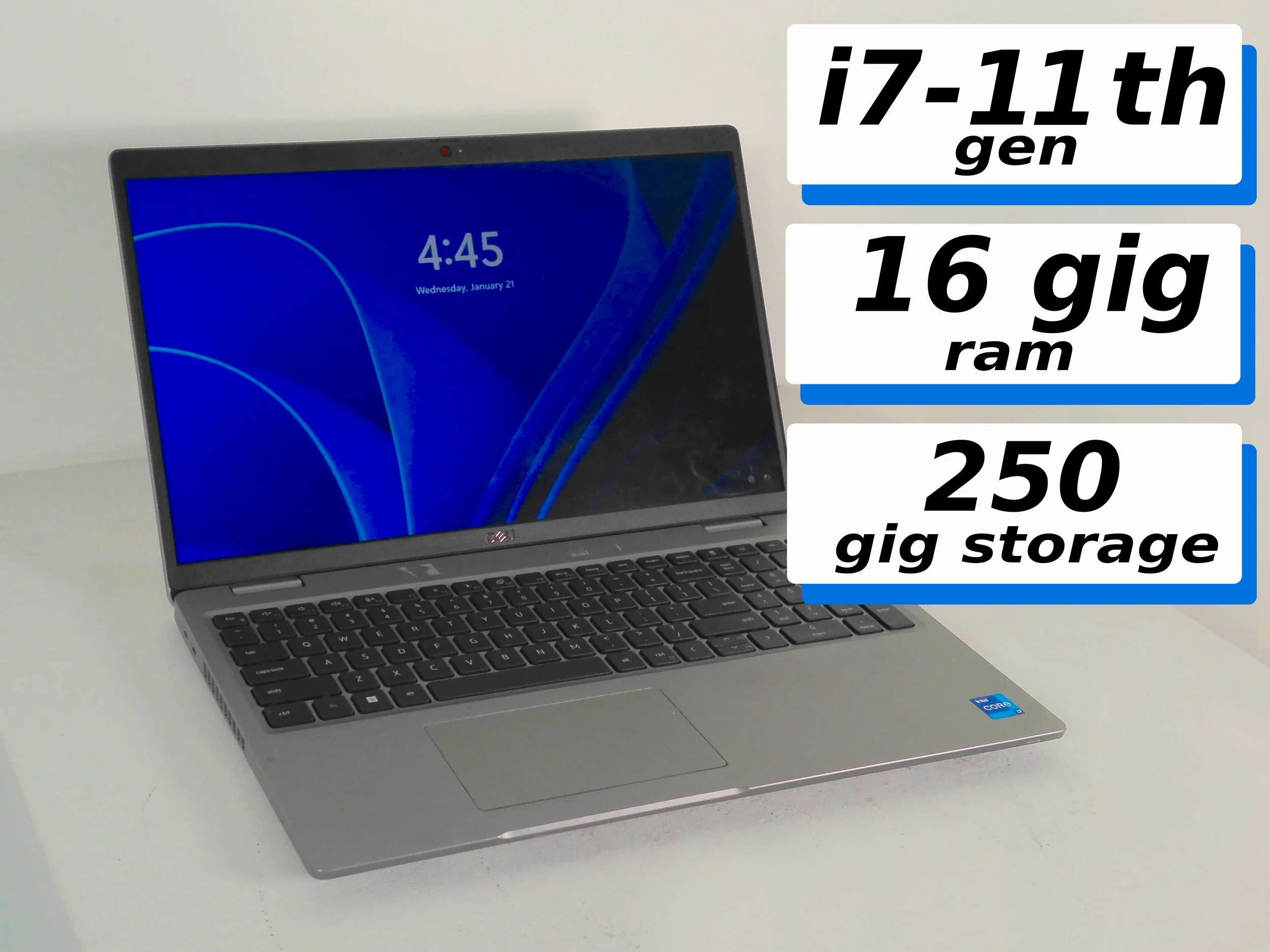 DELL PRECISION 3560 | CORE I7-1145G7 4.7 GHZ | 250gb | 16GB | WIN11 | REMODELED