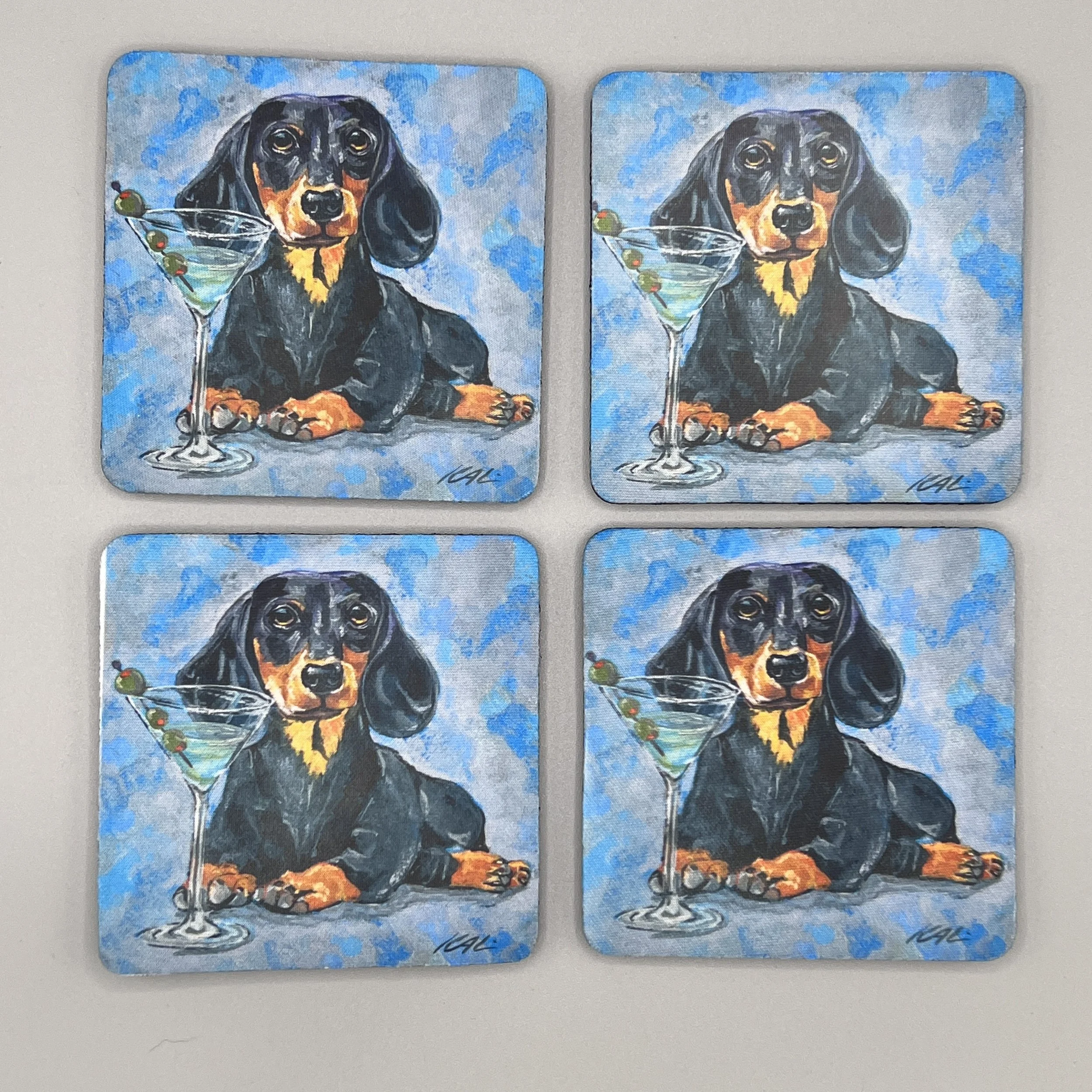 Cocktail Weiner Coasters (Set of 4)