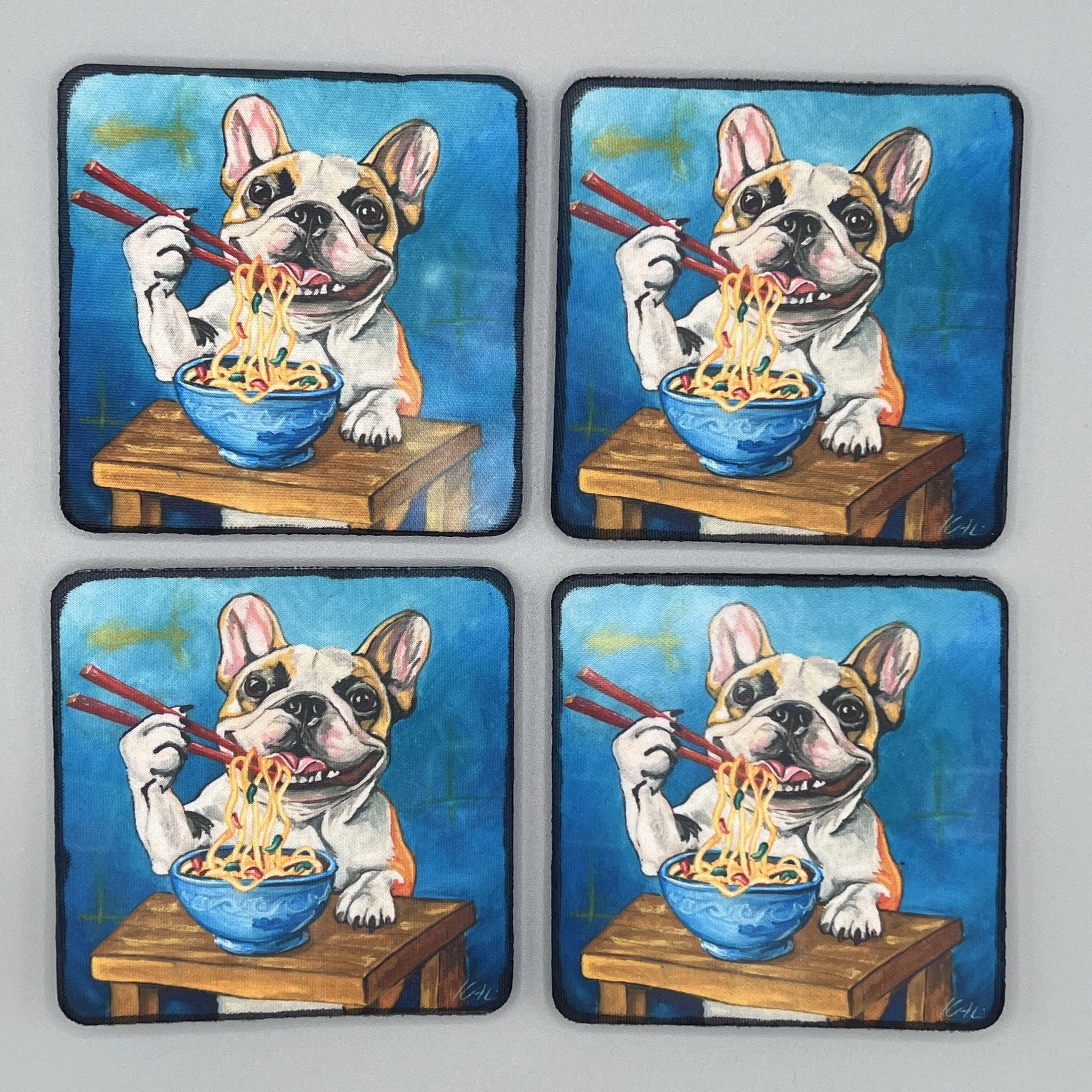 French Noodle Coasters (Set of 4)
