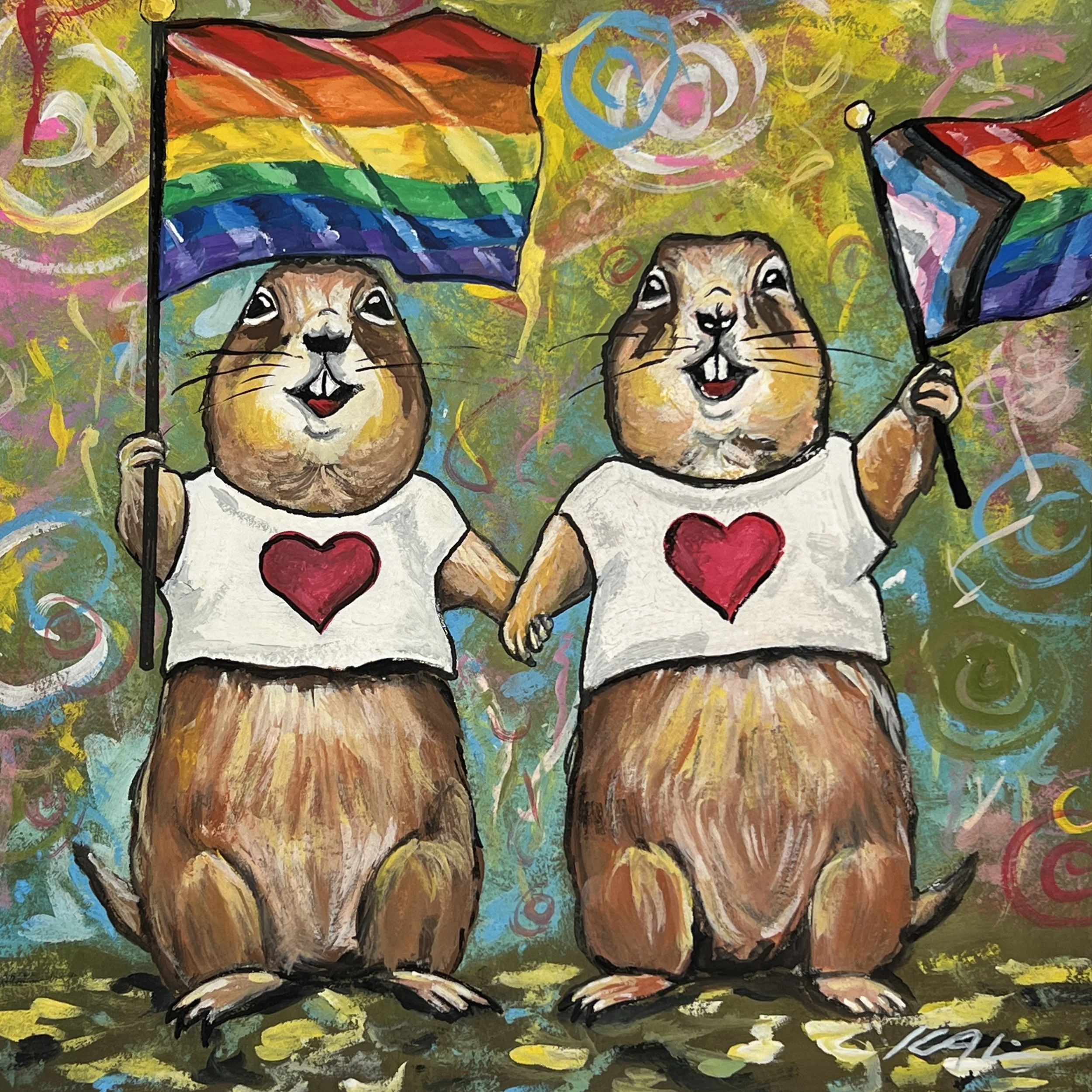 Prairie Dog  - Original Gouache Painting