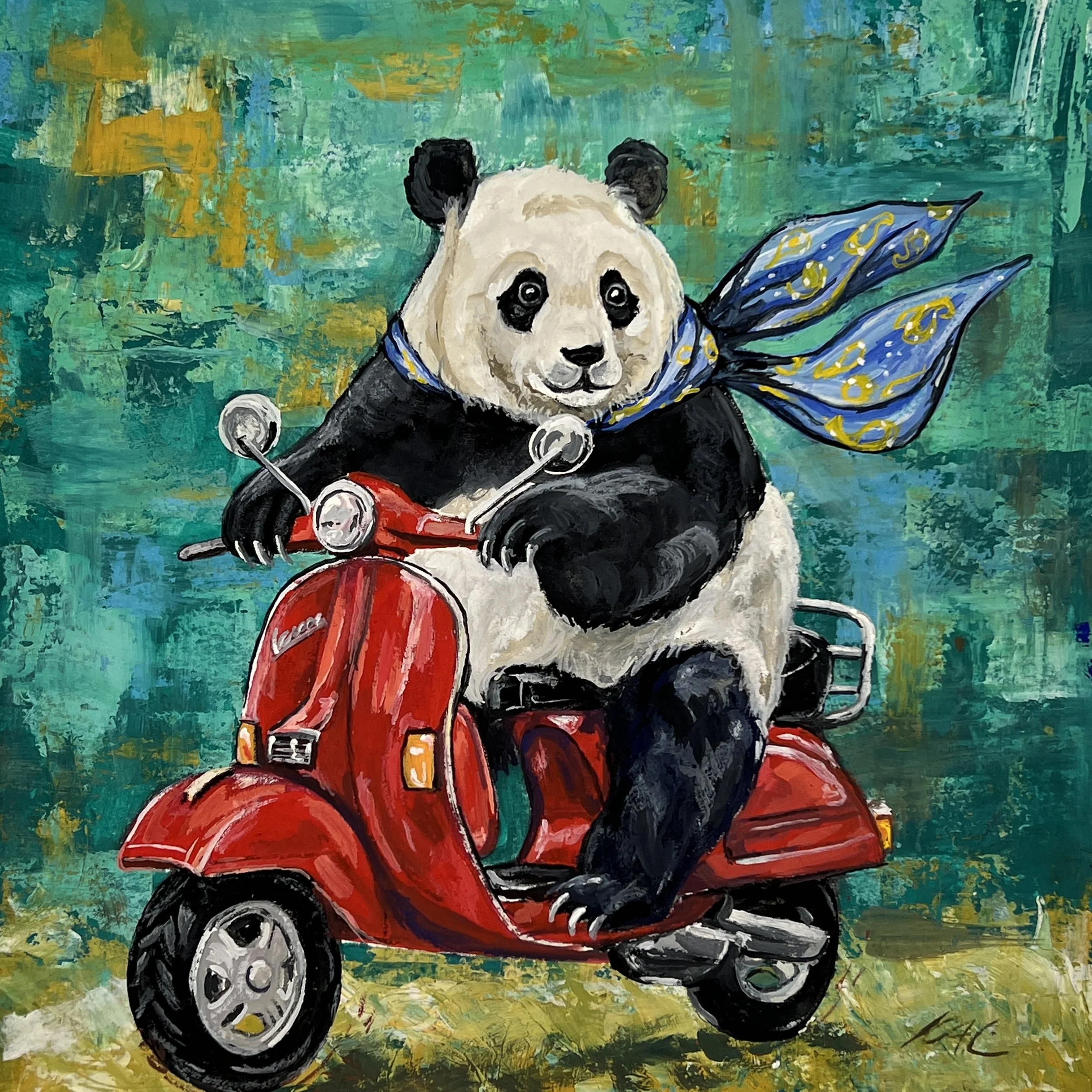 Free the Pandas - Original Gouache Painting