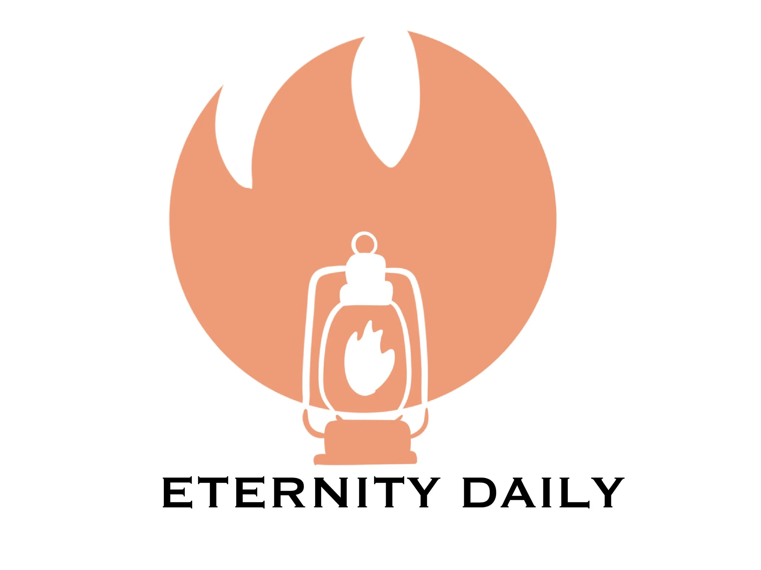 A flame and lantern logo with the text 'Eternity Daily' below.