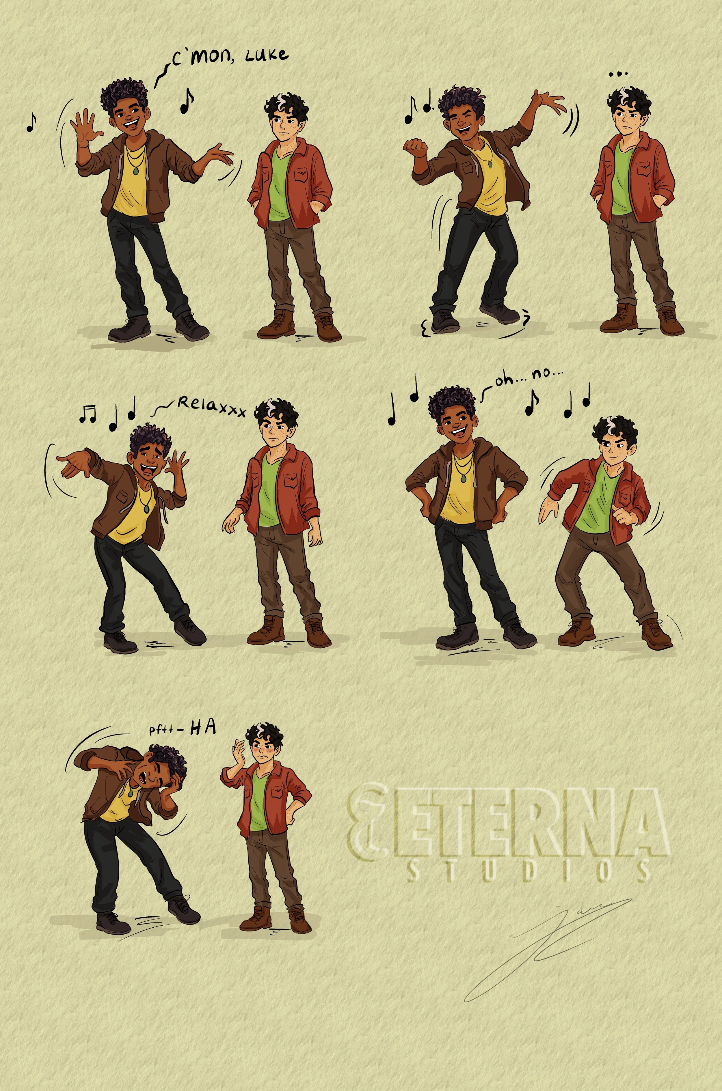 Lucas and Montie Dancing Animation
