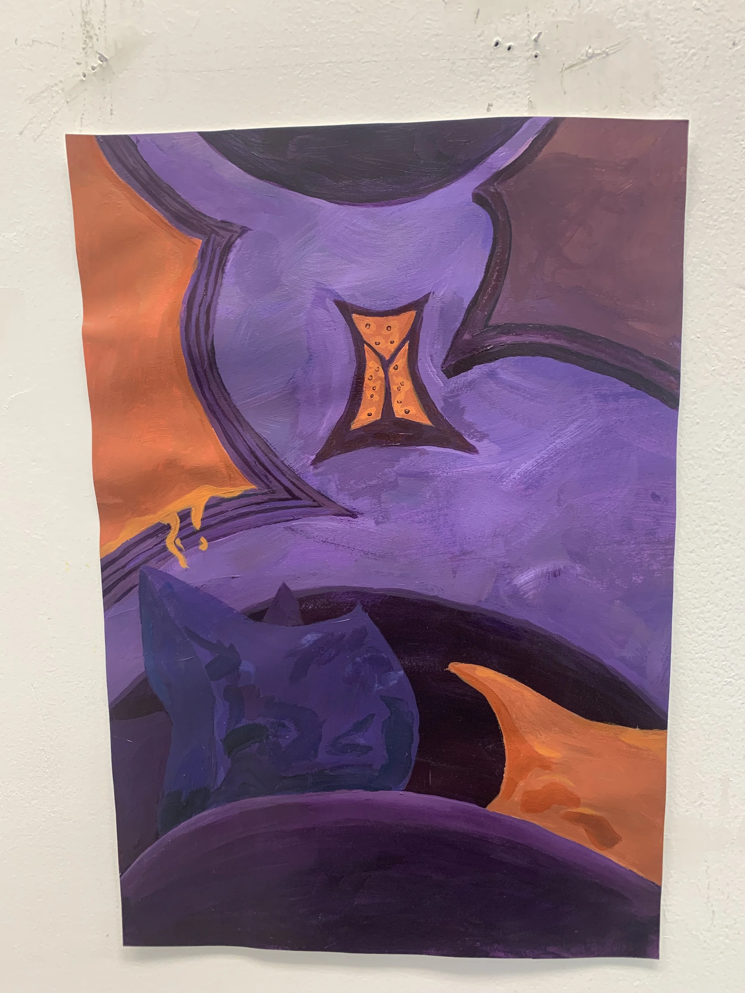 Untitled, 2024. Acrylic on paper, 14.5" x 20.5".