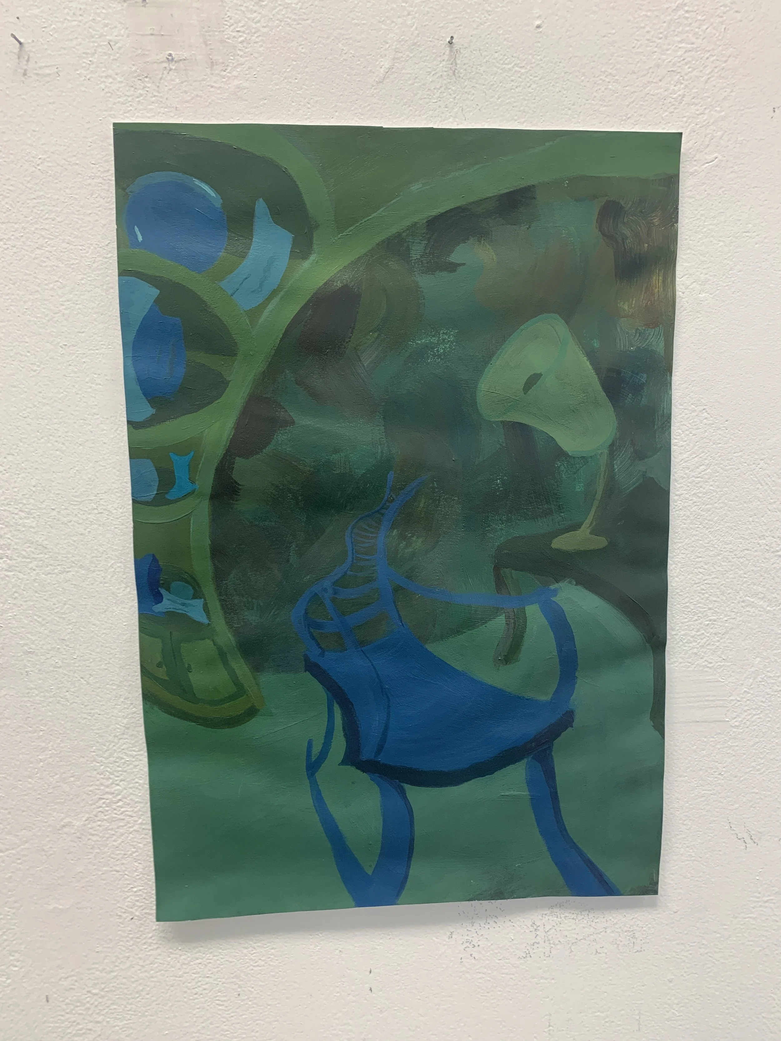 Untitled, 2024. Acrylic on paper, 14.5"x20.5".