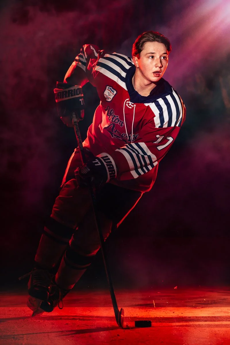 high school hockey action photography