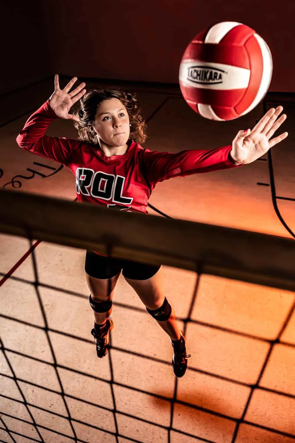 high school volleyball action portrait photographer