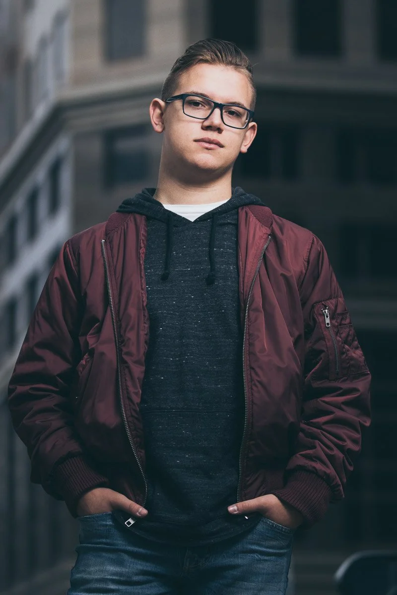 Senior portrait outdoors in St. Louis