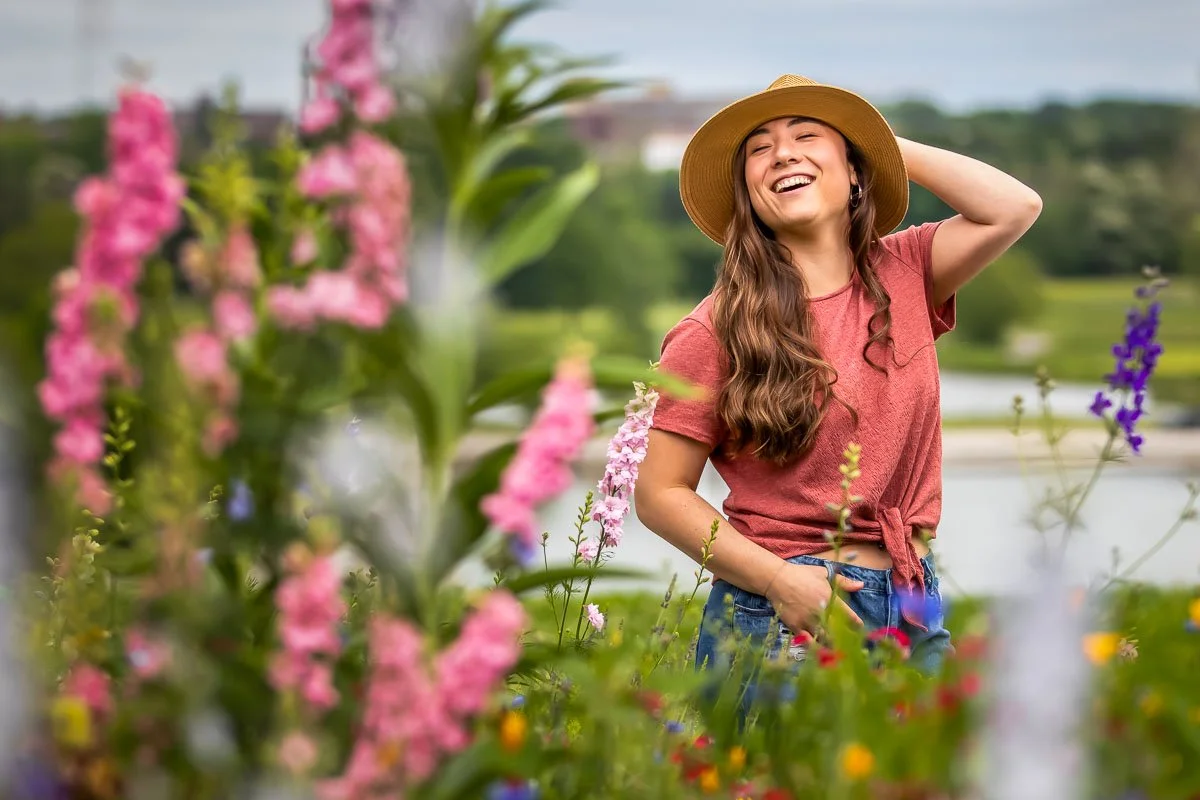 High school senior portrait at Forest Park