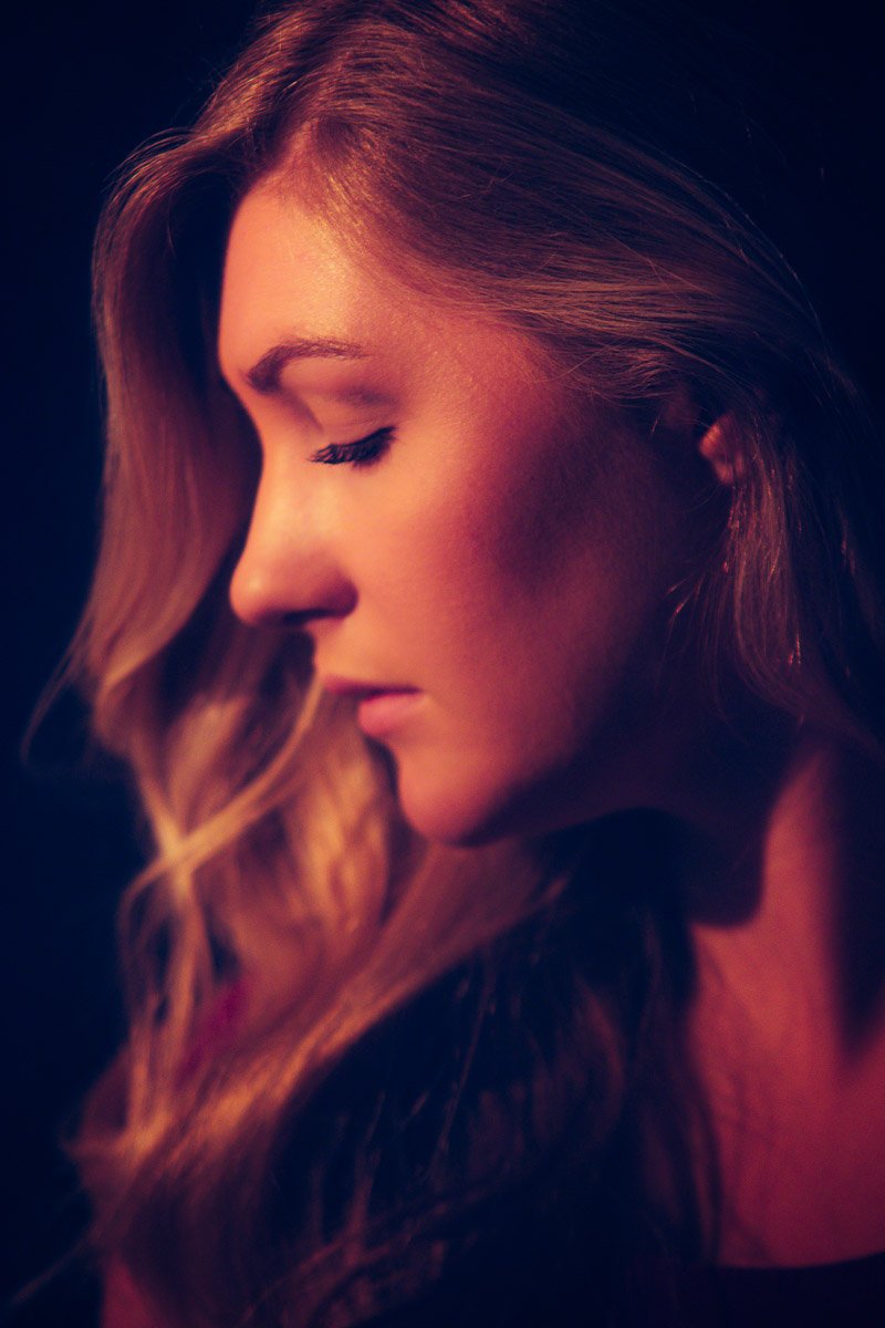 studio photography with creative lighting for individual