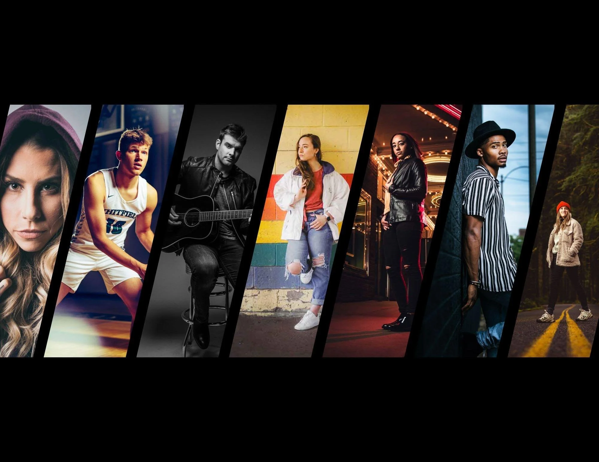 collection of sports and creative portraits