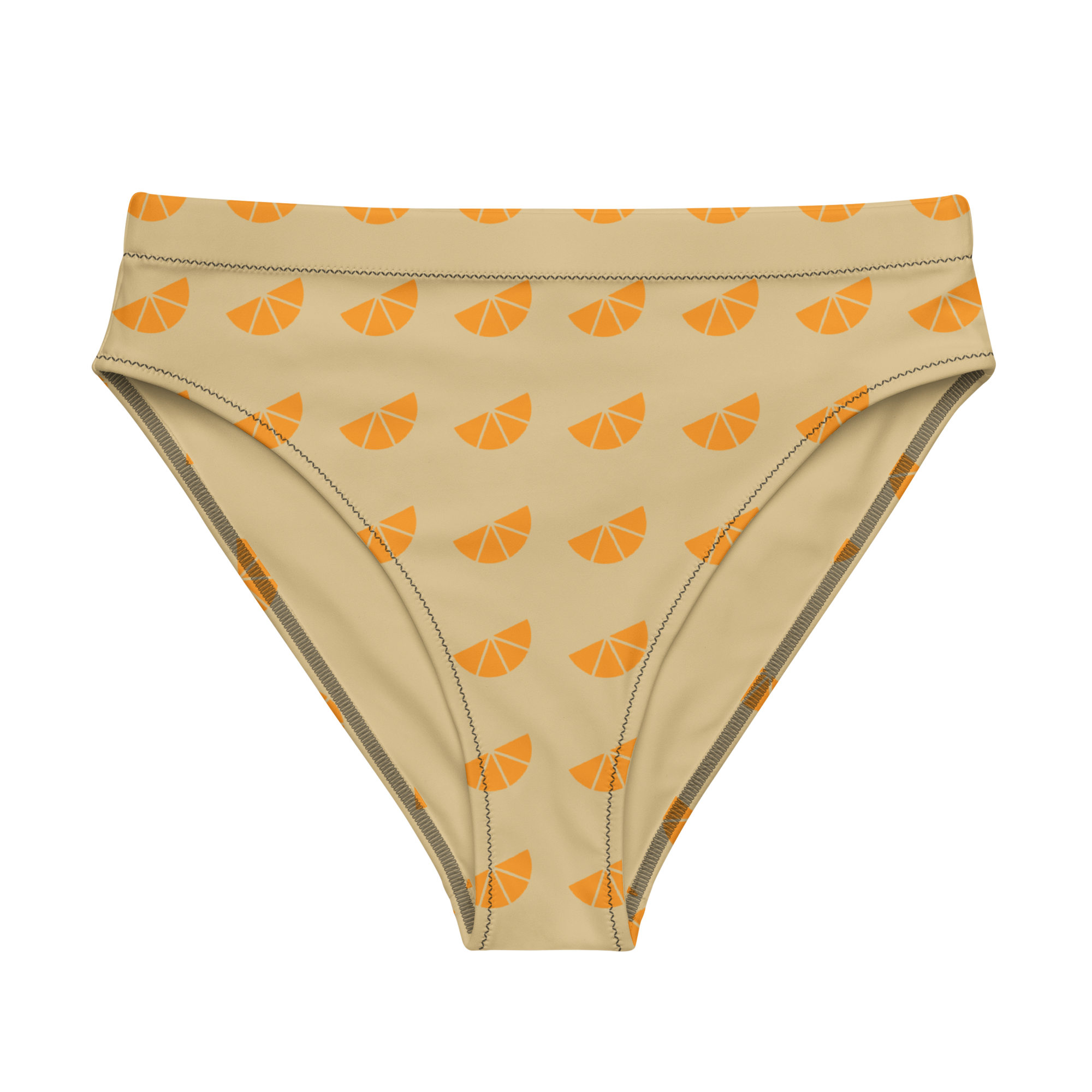 Citrus Geometry Padded Bikini Top . Sand