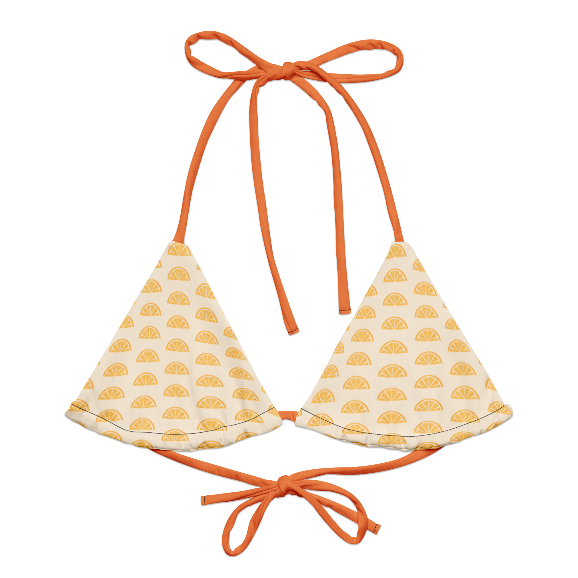 Citrus Repeat Recycled String Bikini Top