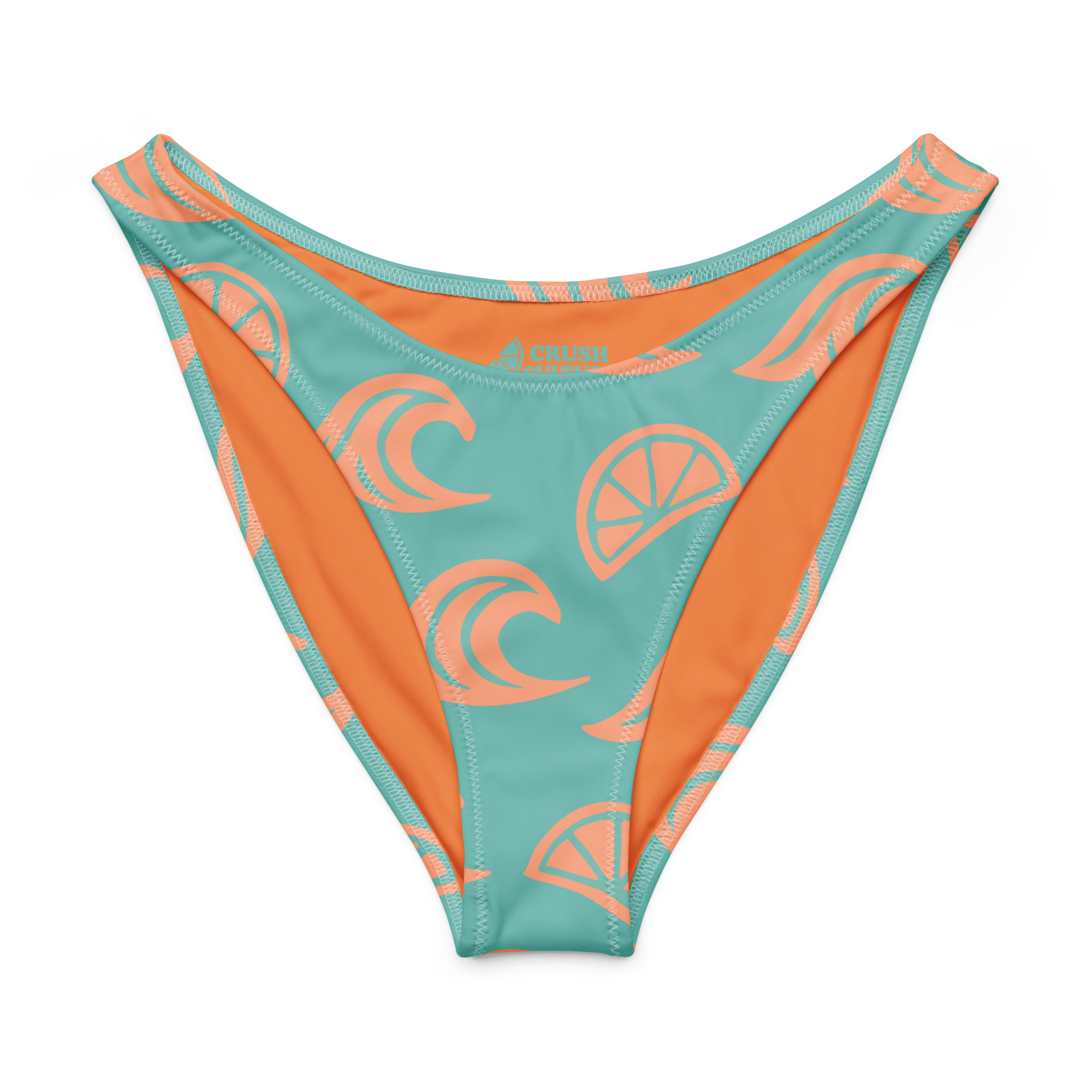 Citrus Wave V-Cut Recycled Bikini Bottoms