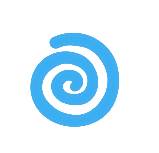Blue spiral icon
