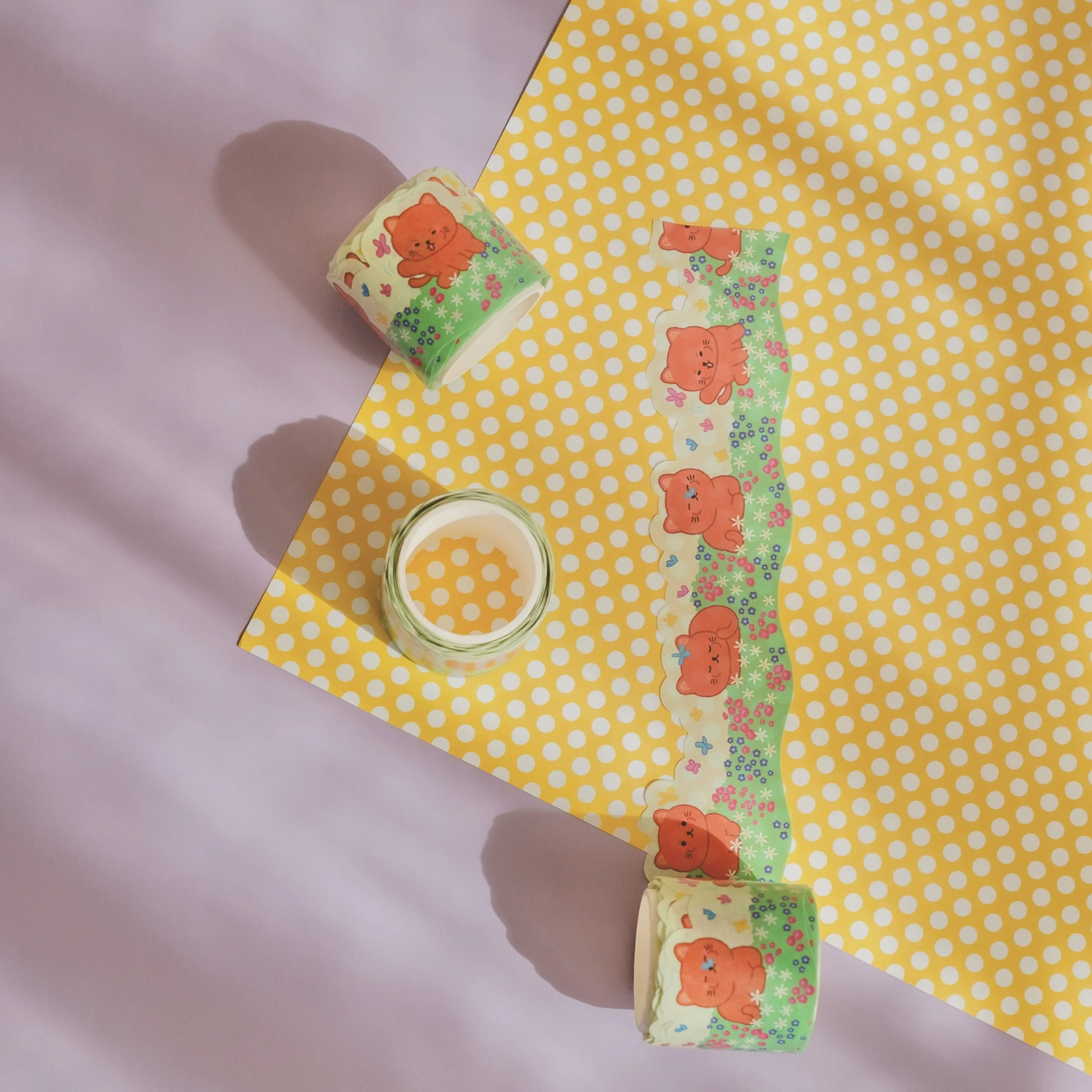 "Kuma's Meadow" Die-Cut Washi Tape