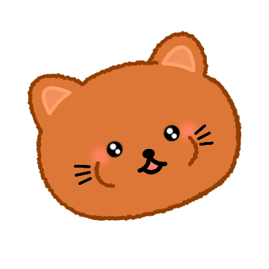 Cute cartoon drawing of a brown bear's face with big eyes and small ears.