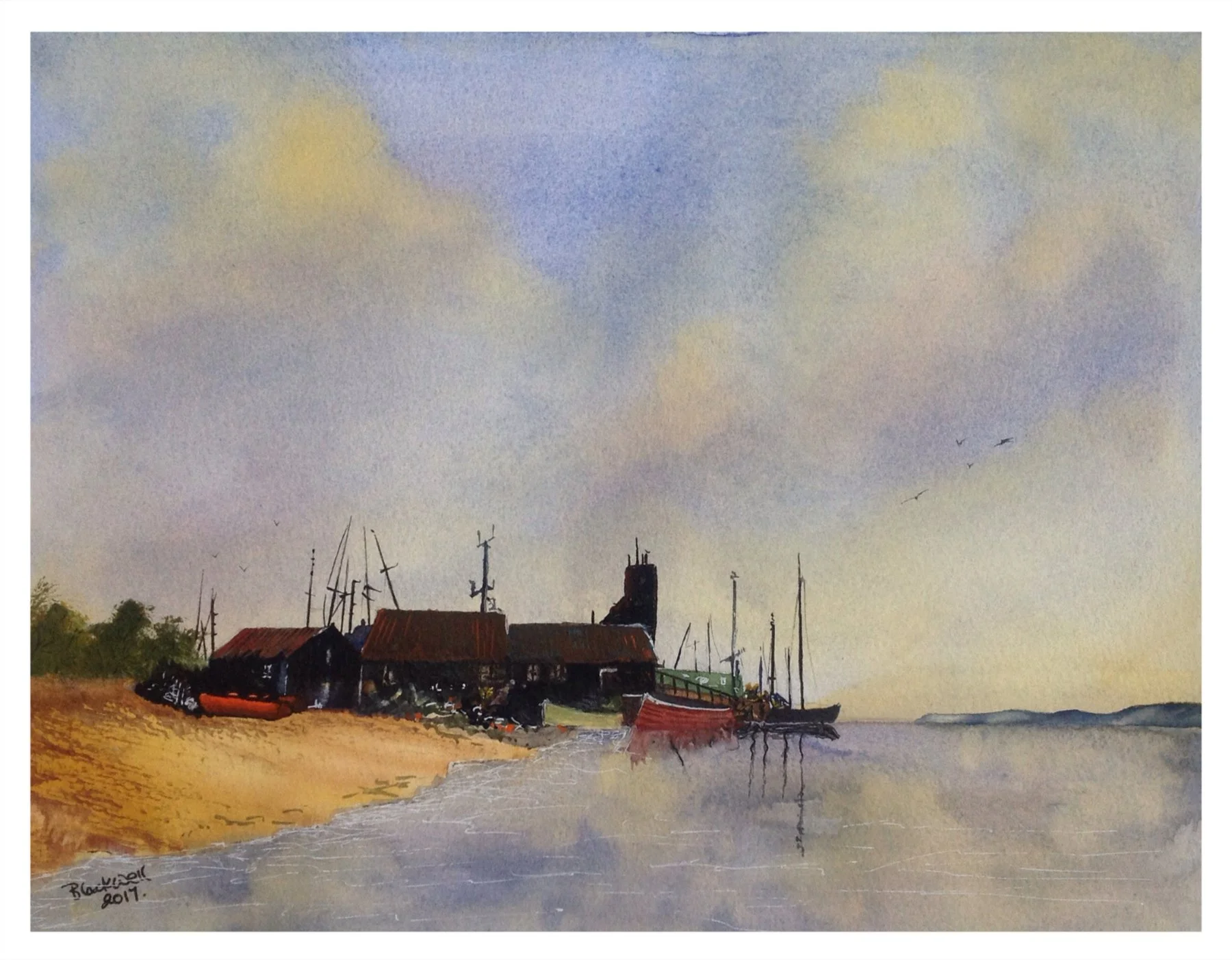 The Boathouse: waterclour