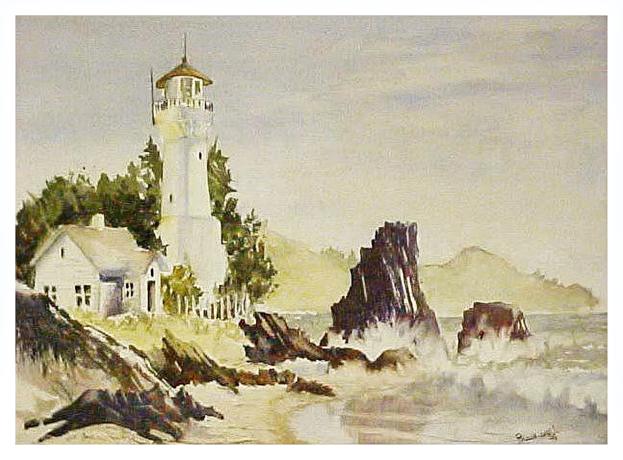Lighthouse: waterclour