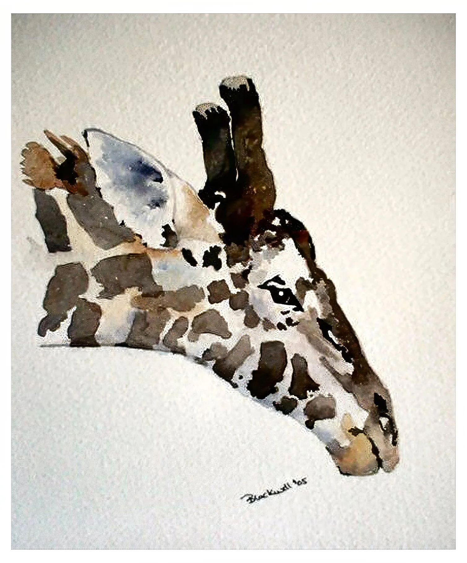Giraffe: waterclour