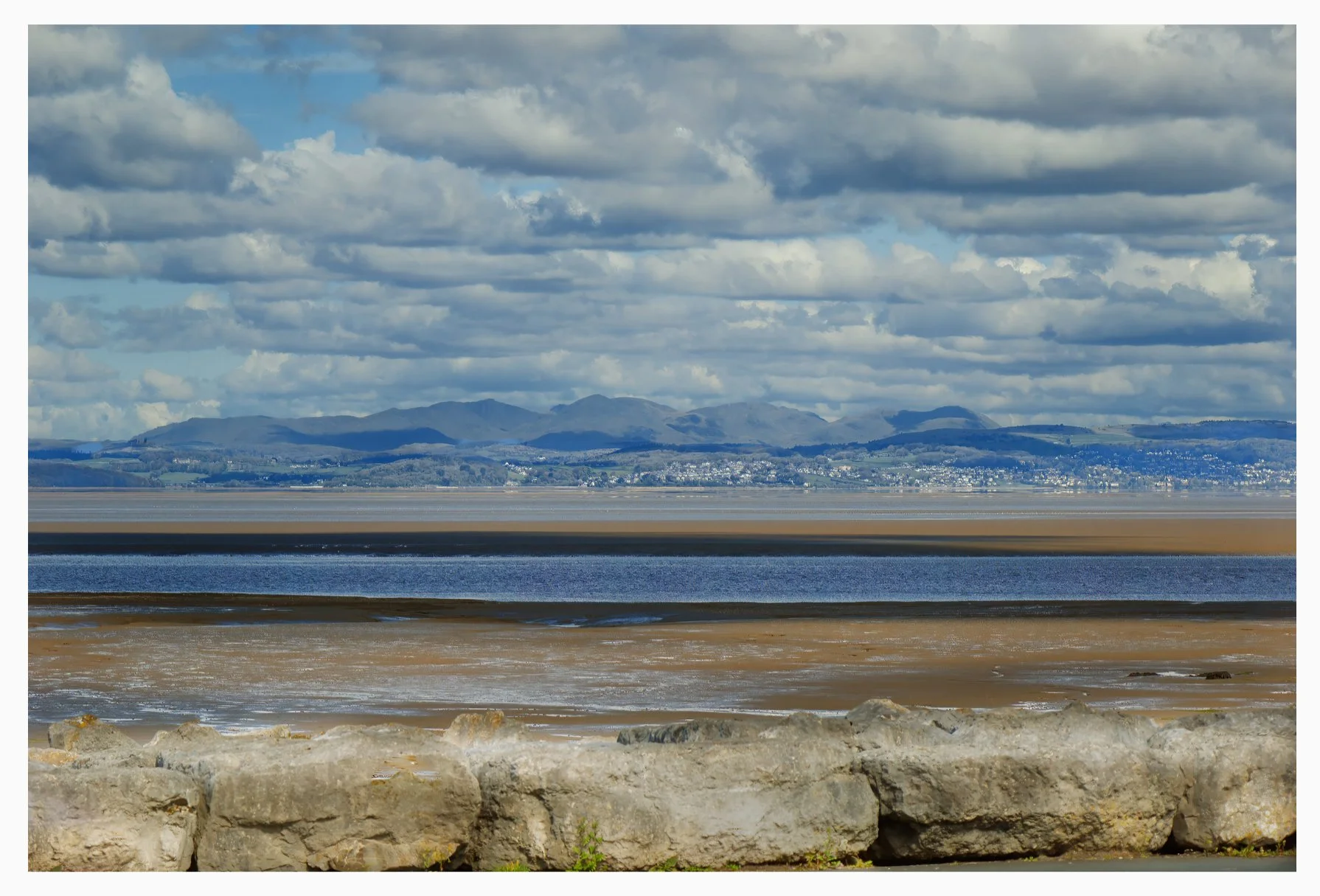 View towards the lake district across Morecambe Bay