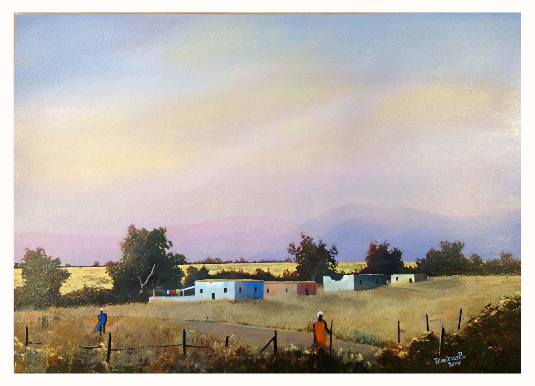 Africa; Acrylic on Board