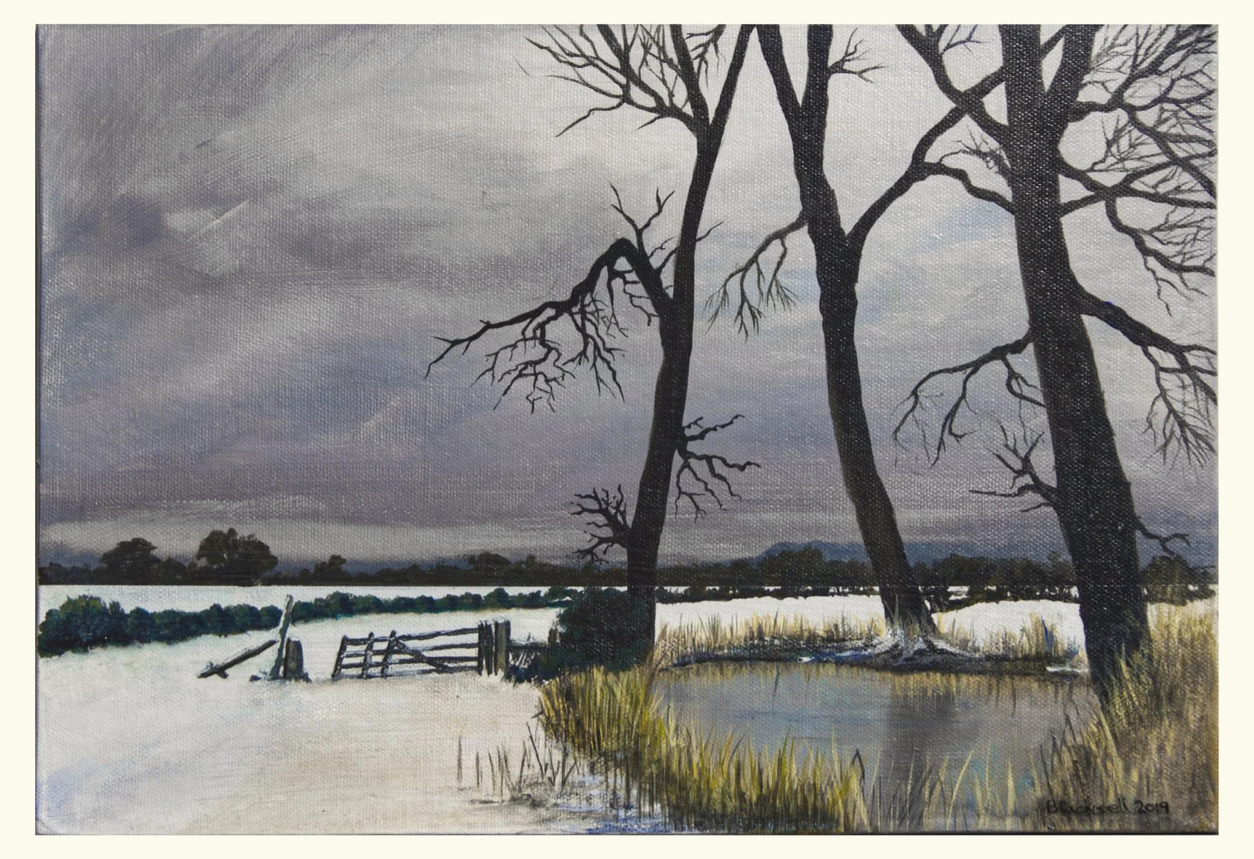 Midwinter Solitude; Acrylic on Board 