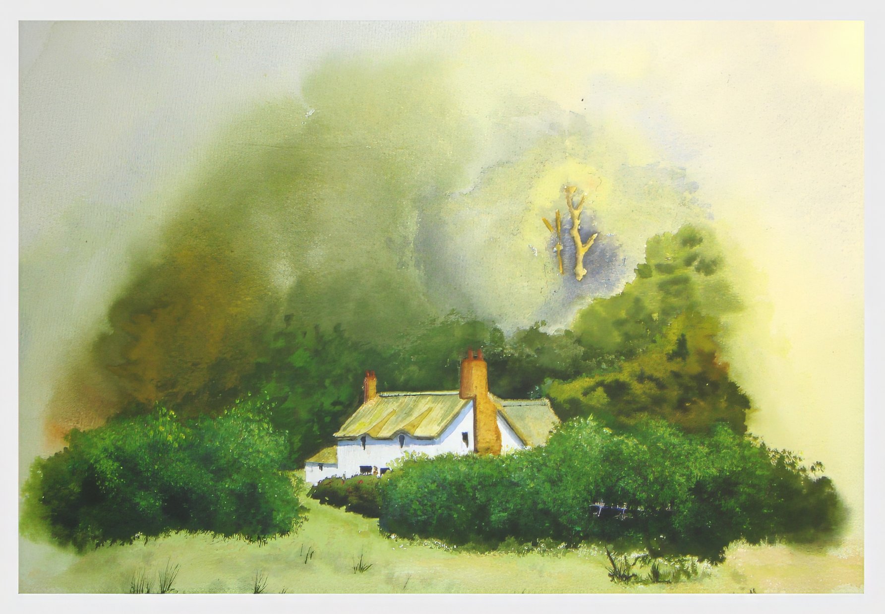 Cottage in the woods: waterclour