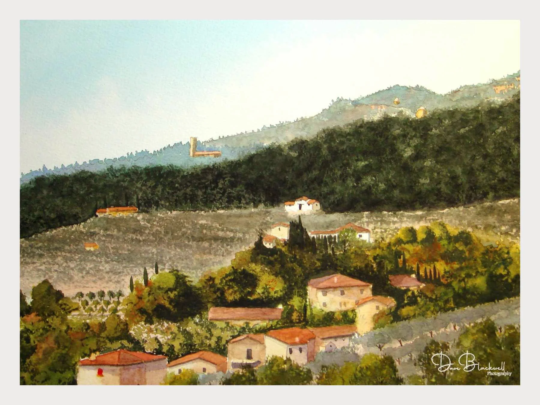 Towards Cortona: waterclour