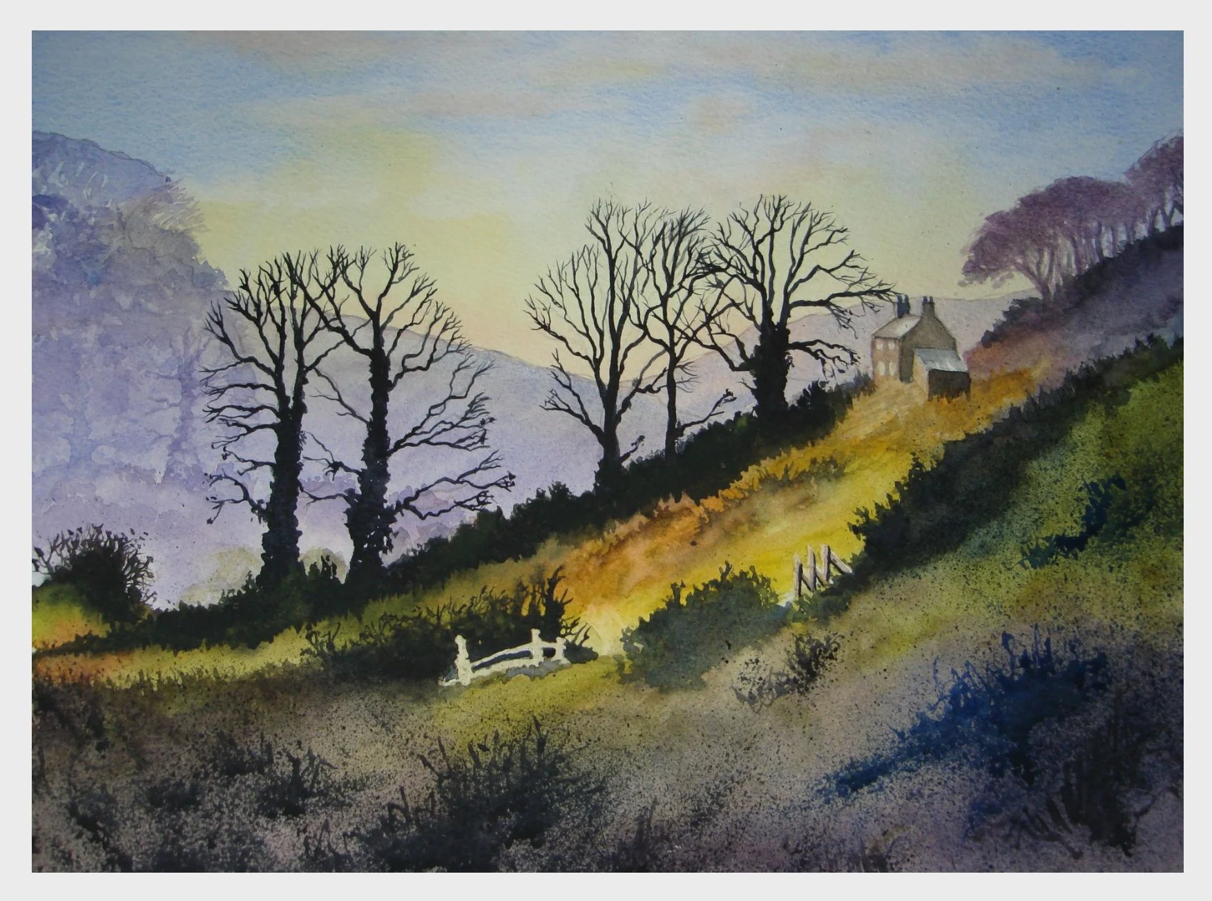 Sunset: waterclour 