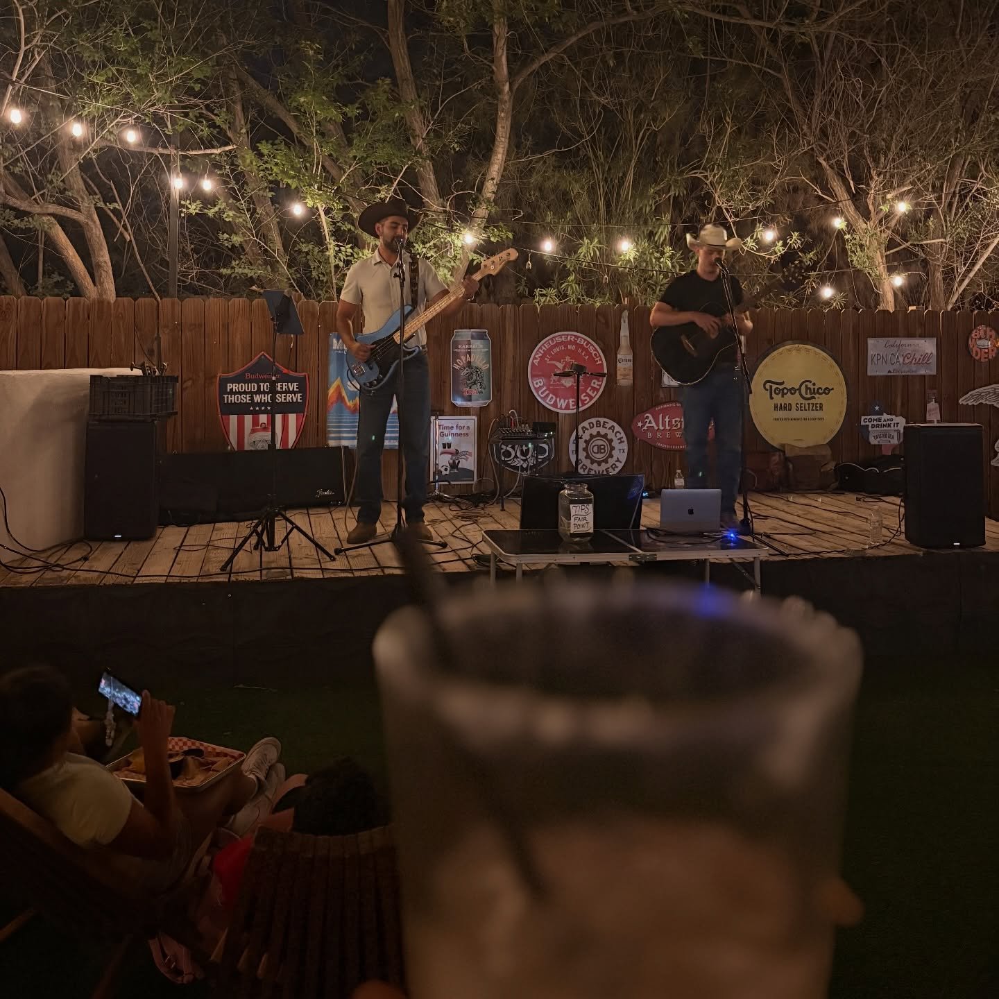 We are back at @dustytaptx tonight! Come enjoy country music and cold drinks. We will be performing from 9-11 pm. See you later! 🍻