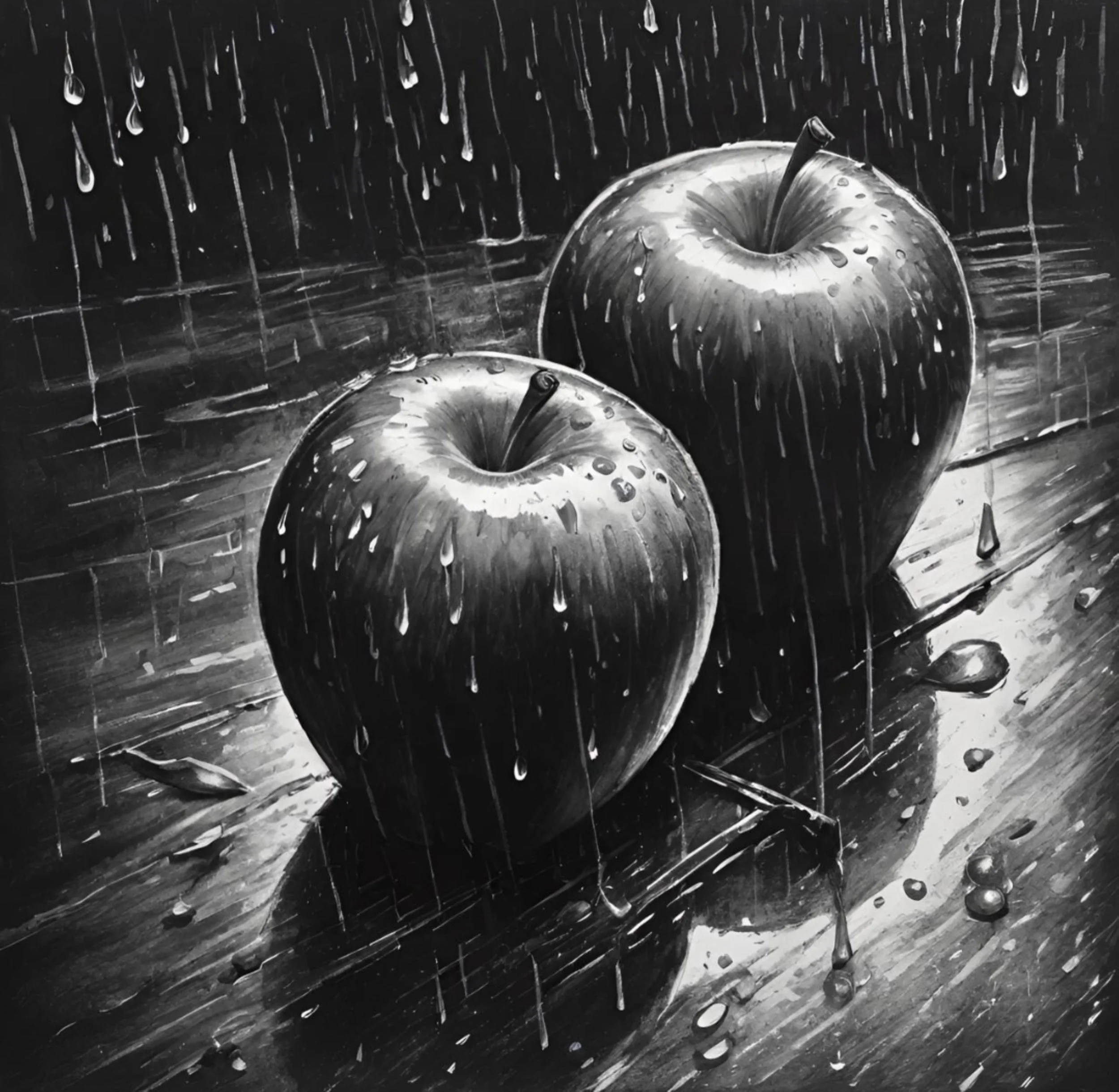 Two Sad Apples