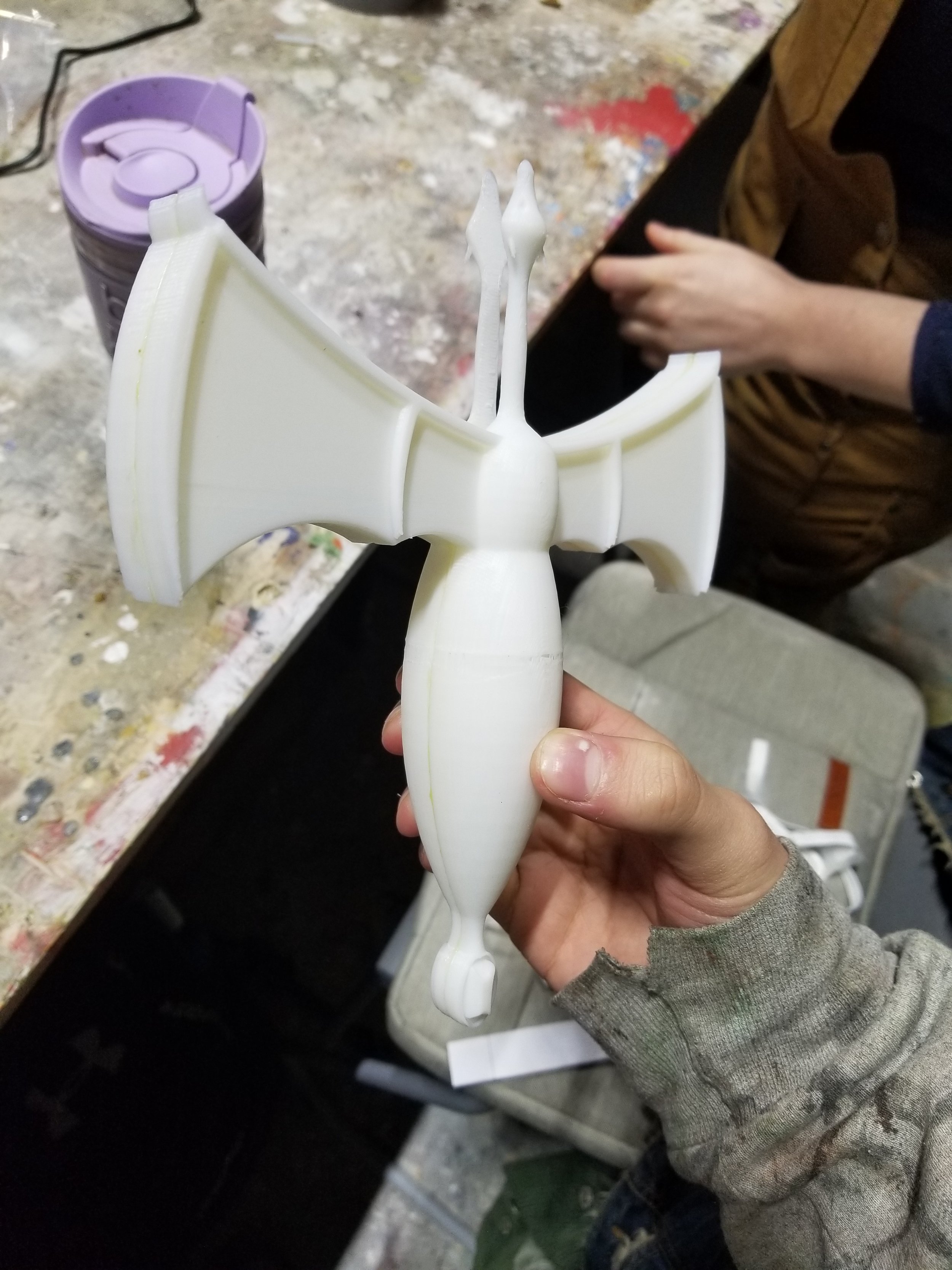 Halves glued together for casting