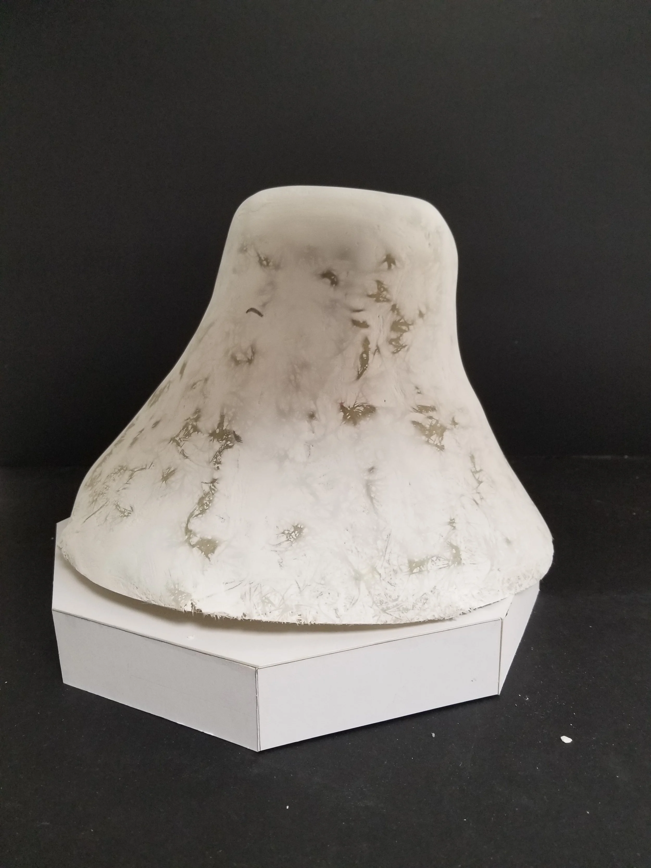 Joint compound applied to exterior of bell to smooth out surface