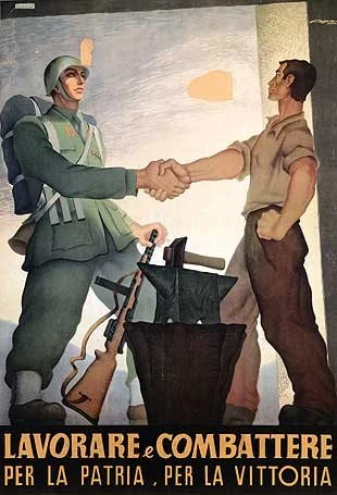 Italy WW2 Propaganda Poster