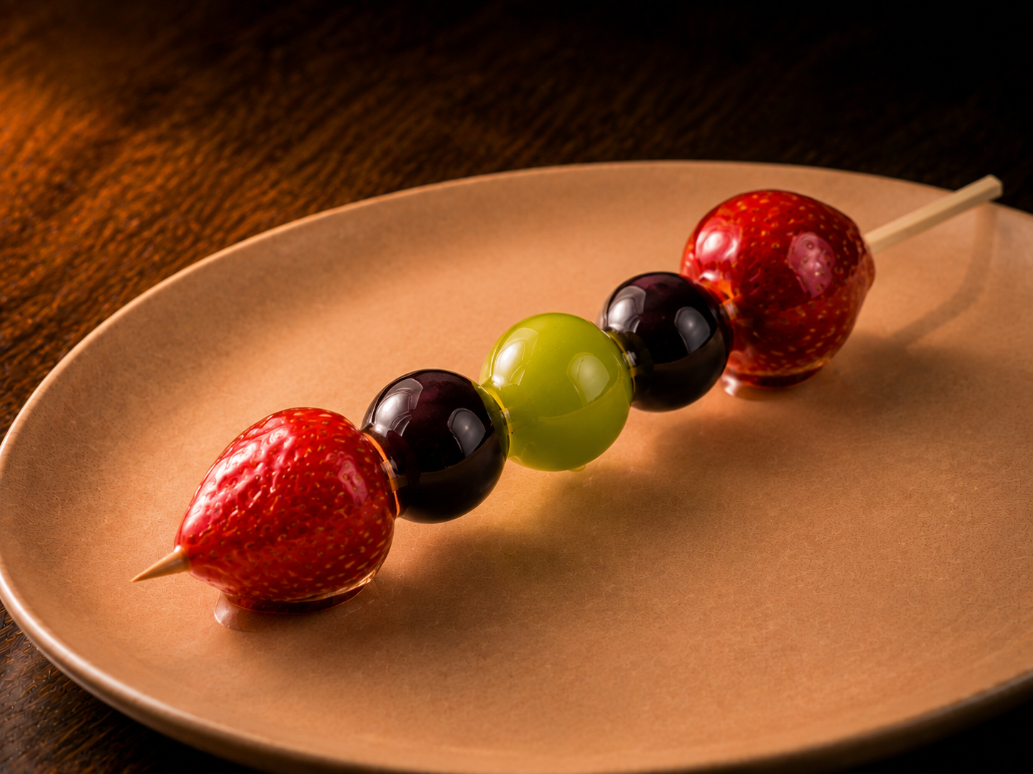 Candied fruit skewer