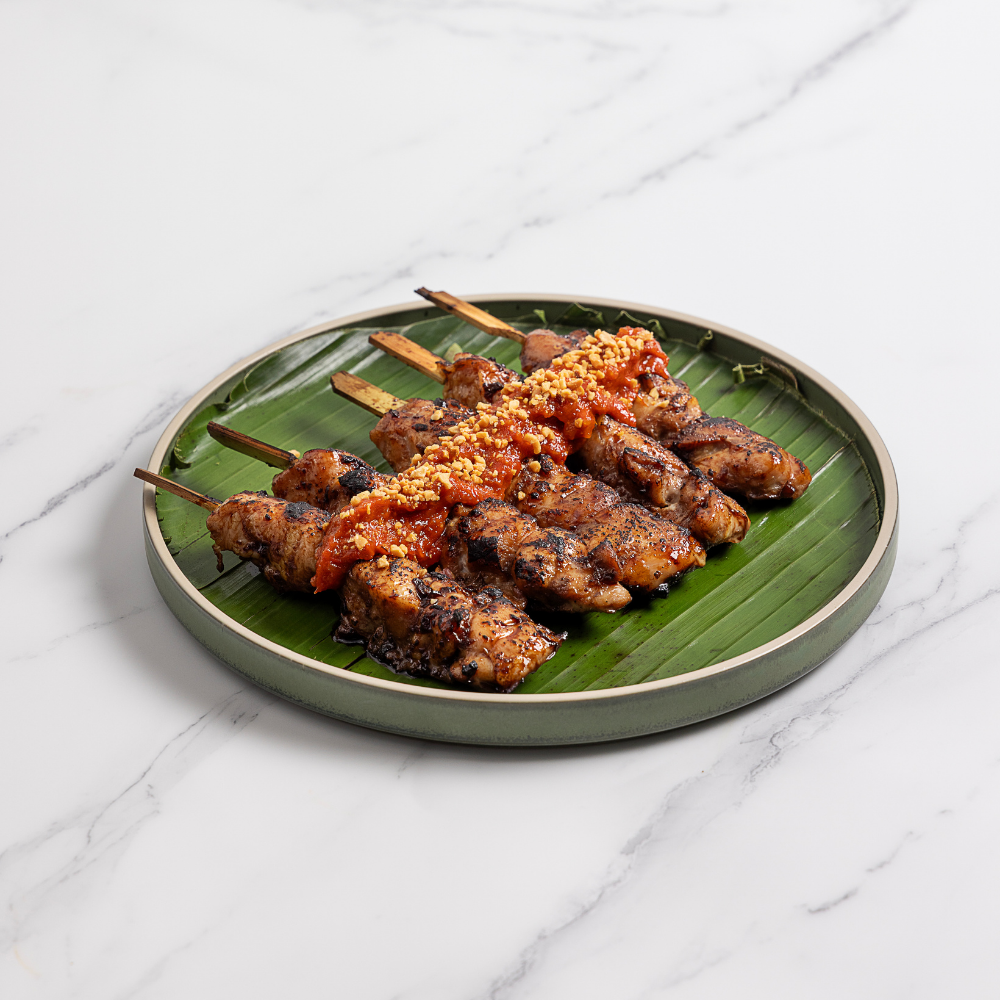 Chicken Skin Satay 鸡皮沙爹 🐓 $12++ (3 Skewers)