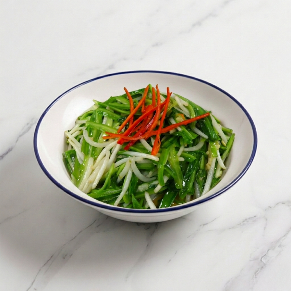 Sautéed Dragon Chives & Silver Sprouts 蒜香青龙菜炒银芽 🌱 $16++