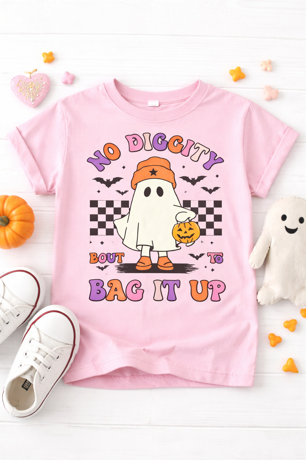 No Diggity ’Bout to Bag It Up – Kids Halloween Tee (ONLY 2 AVAILABLE)
