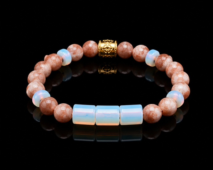Sunstone, Moonstone, Gold Copper