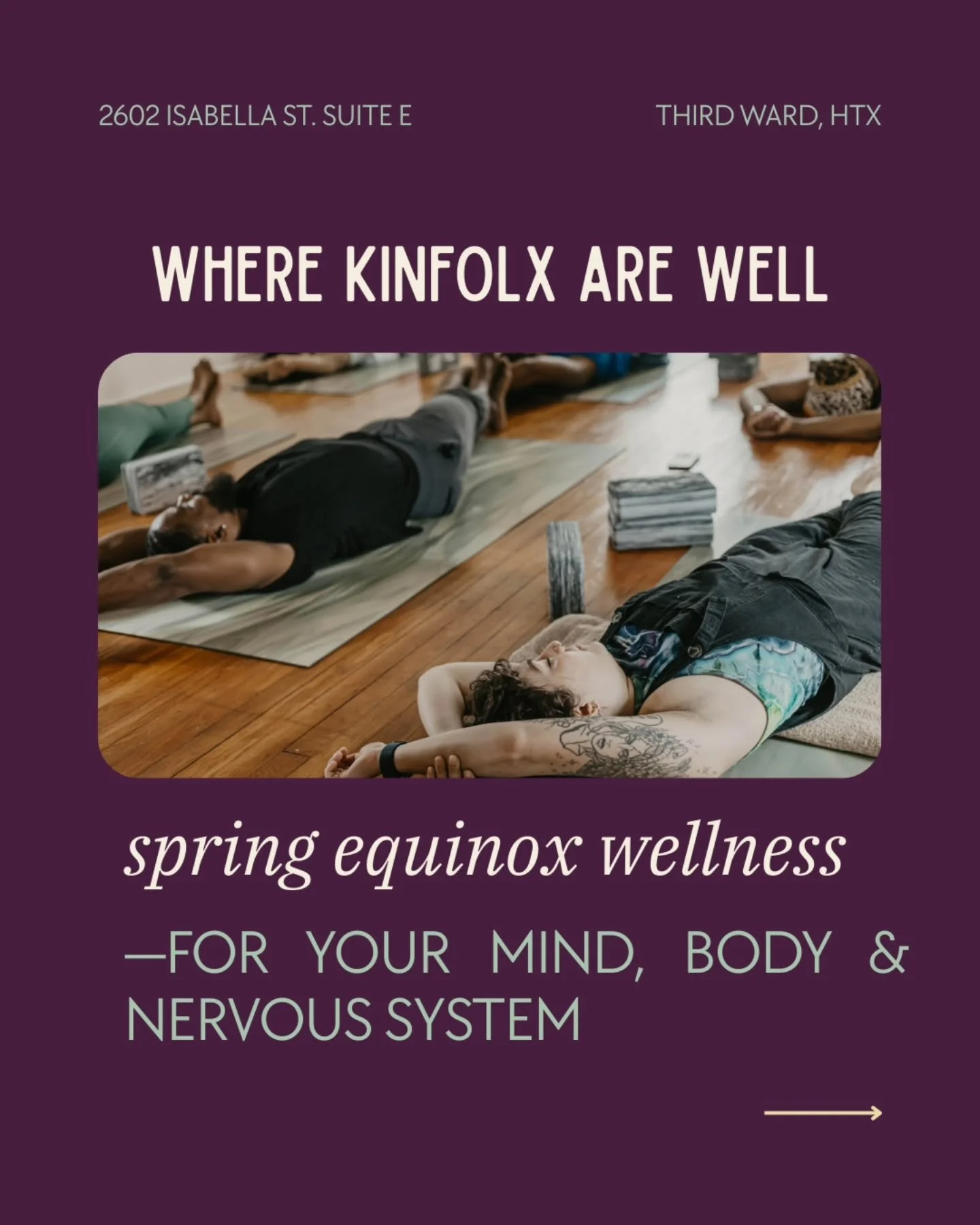 That last winter snap hit the city this week.. 🤞🏽

That means Spring is around the corner. Let's intentionally pause and rest the mind, body, &amp; nervous system to prepare for the new season.

➡️Swipe to see what's in at @kinwellnesshtx 

💫MARCH