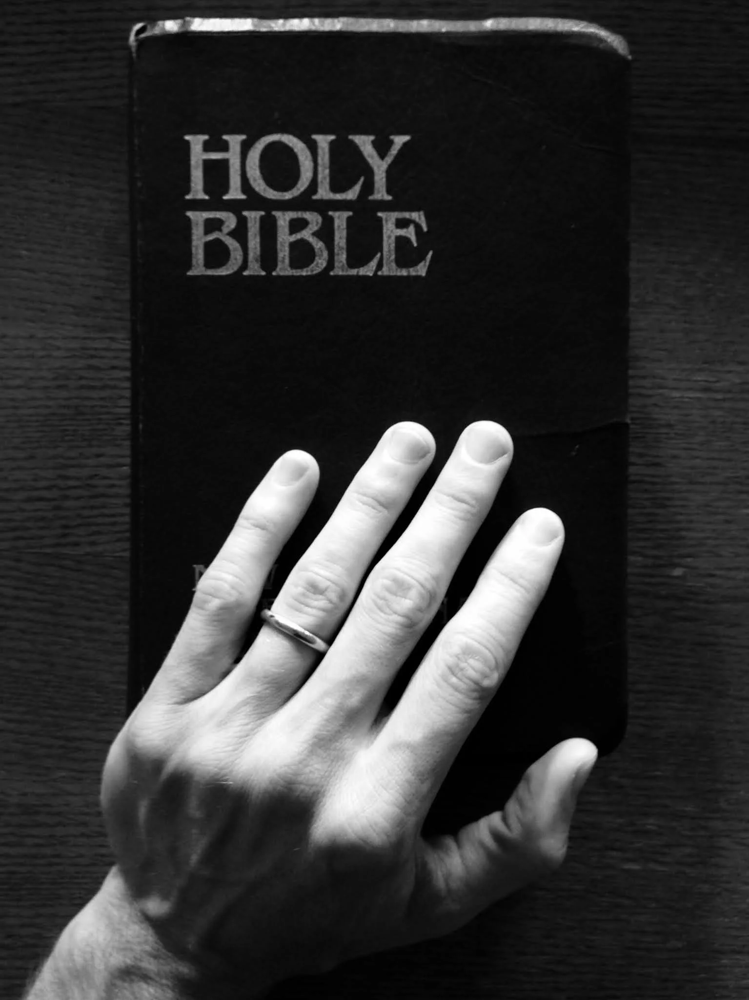 hand on the bible