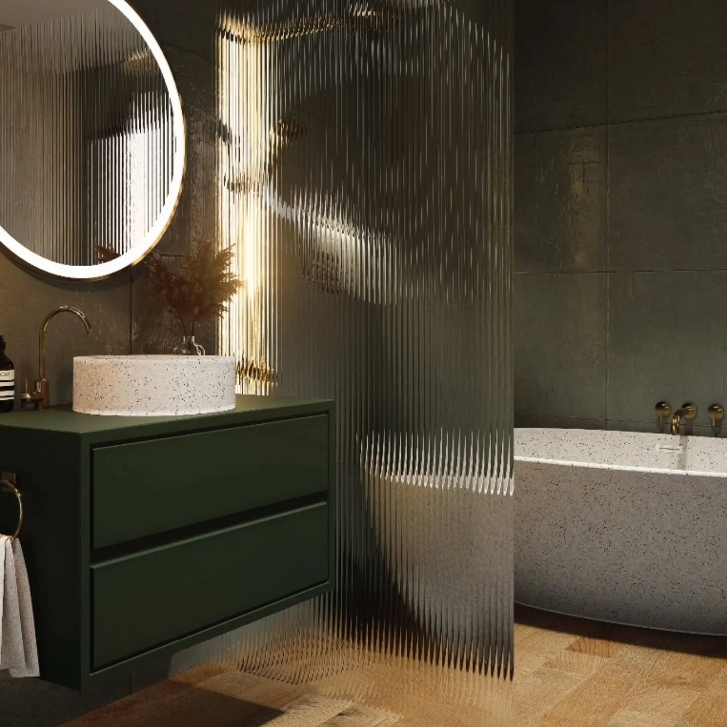 Red Hill Retreat 🌱
A beautiful tiny home design, where size has no bearing on comfort or style.

Here, we've invited the outside world in, with Eucalyptus inspired tones, natural stone finishes, wood, and minerals.

Designed with durability in mind,