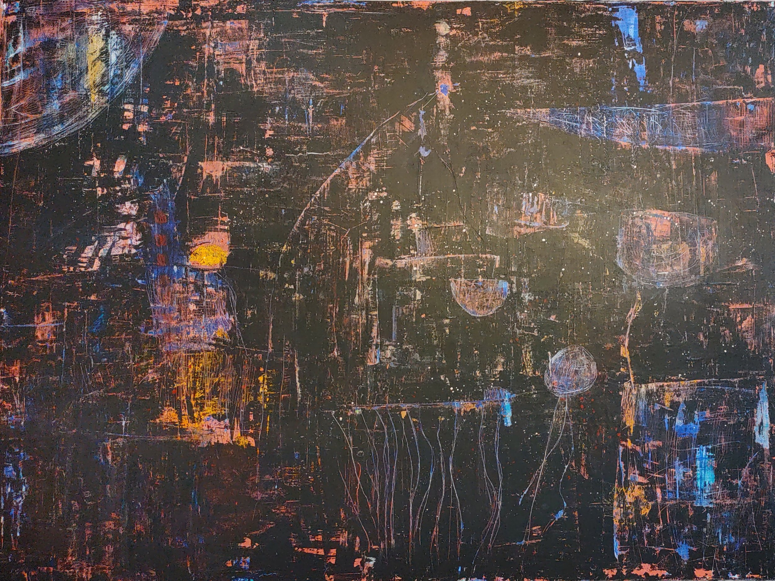 Space Girl Hood, 2024, 36 x 48 inches